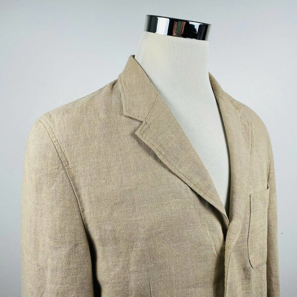Saks Fifth Avenue Large 100% Linen Sport Coat - Picture 1 of 7